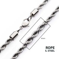 4mm Steel Rope Chain Necklace small