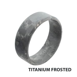 Titanium Beveled Frosted Ring small